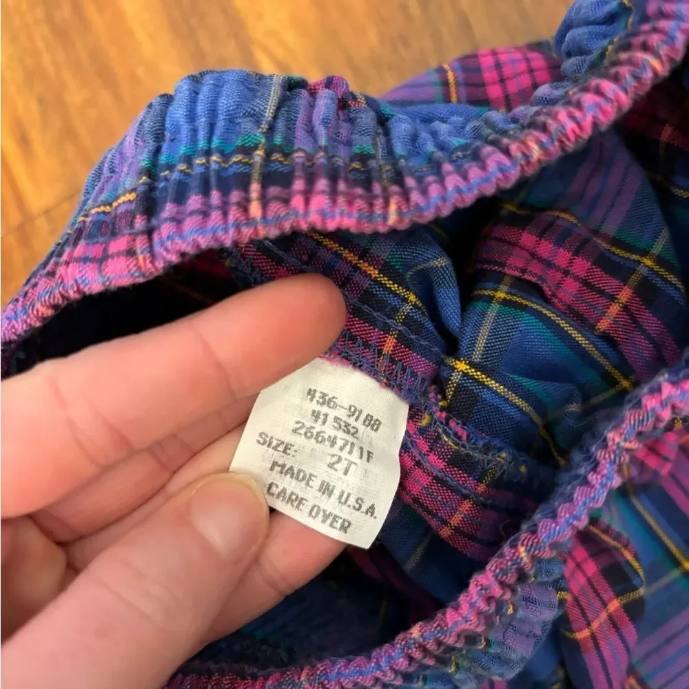 Osh Kosh B’Gosh vintage blue/purple/pink plaid pants